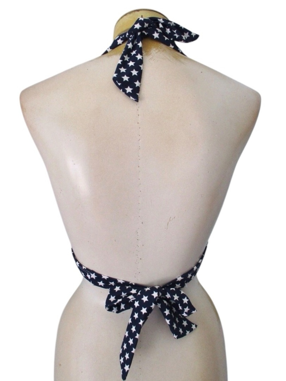 Catalina Patriotic Stars Stripes Low Rise Halter Bikini Navy Red Size Med 8/10 - Picture 7 of 16